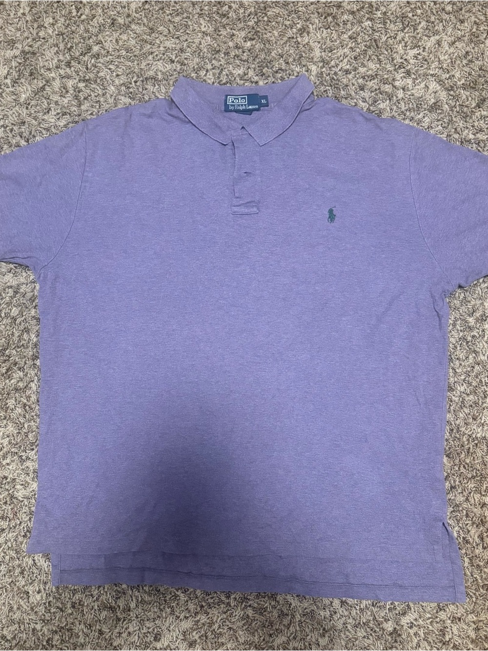Ralph Lauren Men’s Heather Lavender Polo with Green Pony